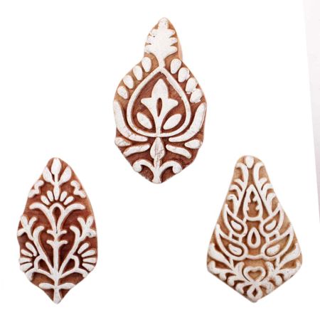 Set of 3 Piece New Mix Wooden Printing Block